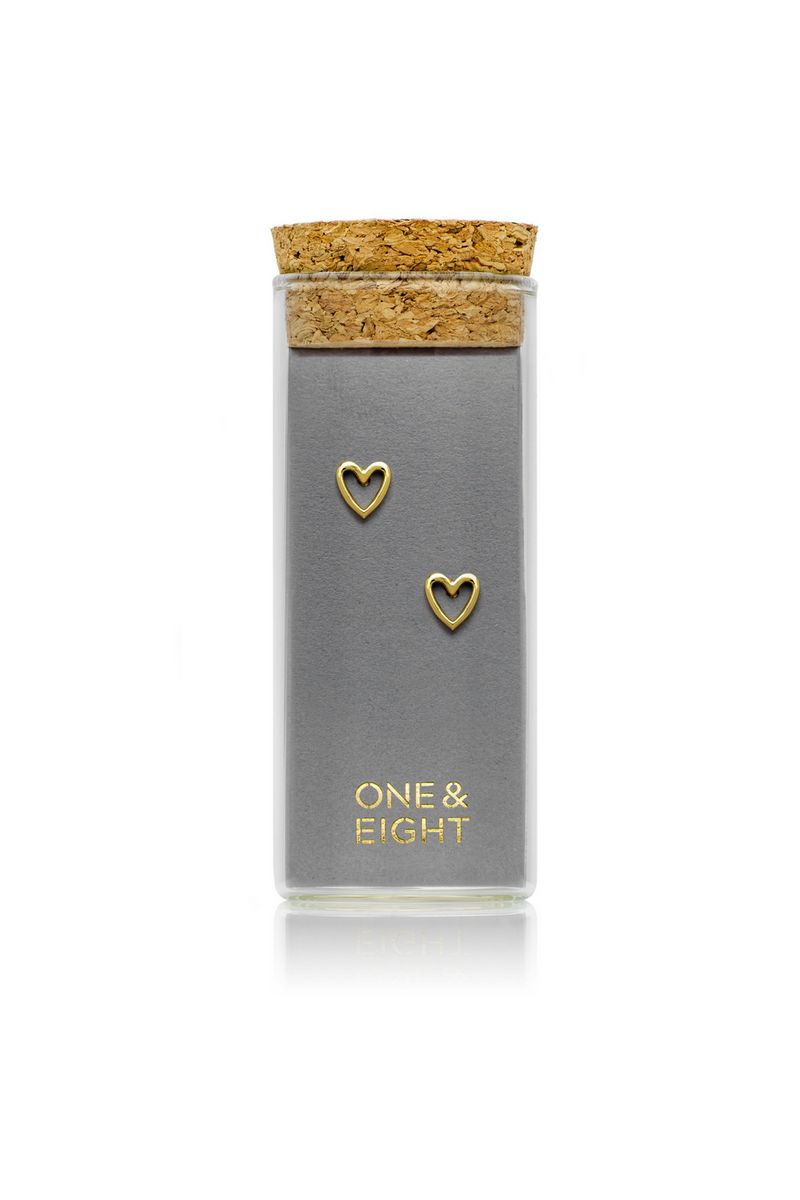 2016 - Gold open heart studs, in bottle.jpg