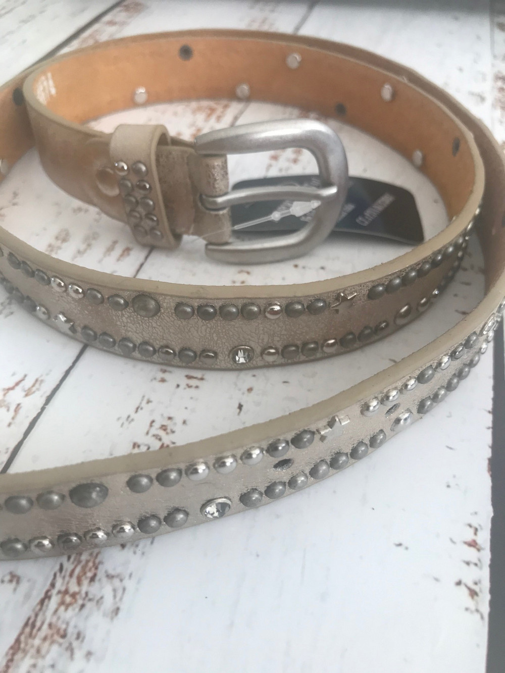 METALLIC STUDDED/CRYSTAL LEATHER BELTS Shop Fifi & Binx PopUp Boutique