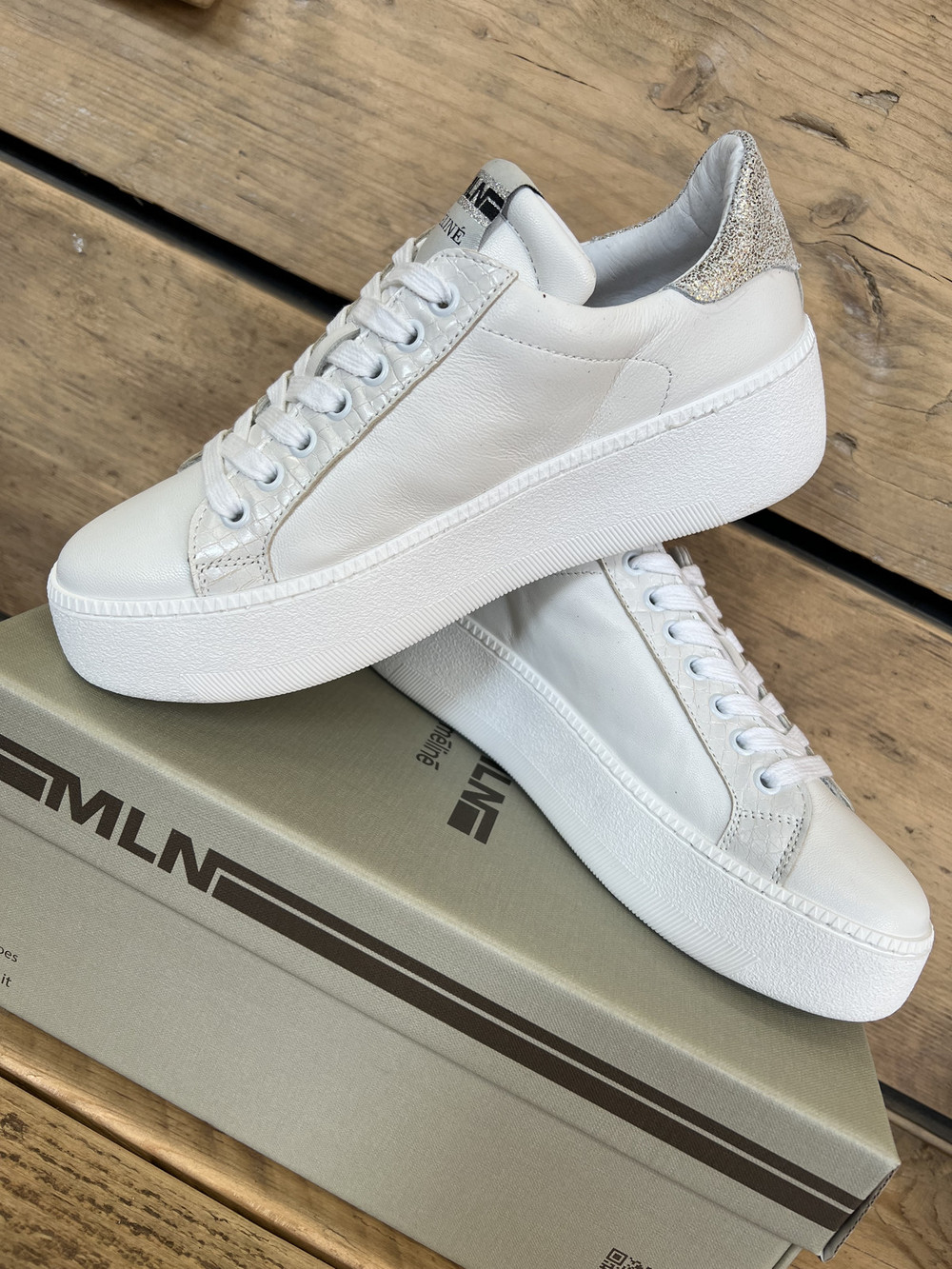 white platform trainers ladies