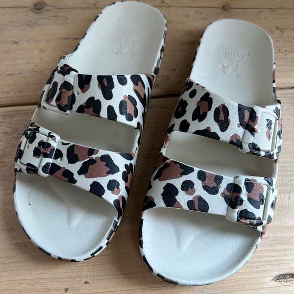 LEOPARD RECYCLED PVC SLIDERS